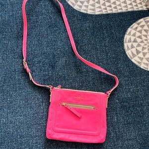 Kate Spade Hot Pink Crossbody Bag with Adjustable Strap